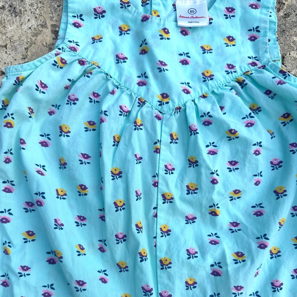 HANNA ANDERSSON floral jumpsuit size 85/2T - Picture 3 of 6